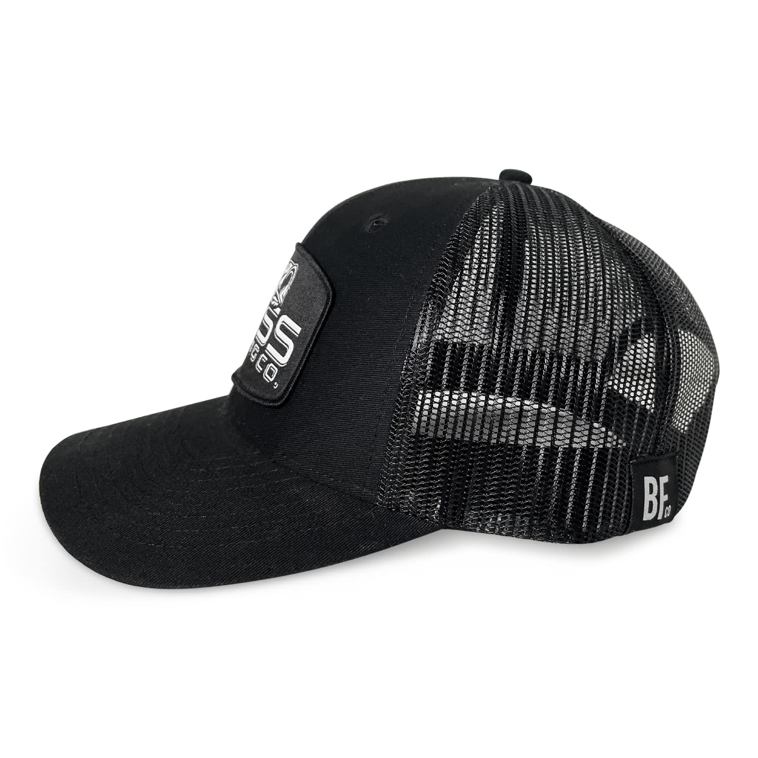 BFco Black on Black Hat Side View 