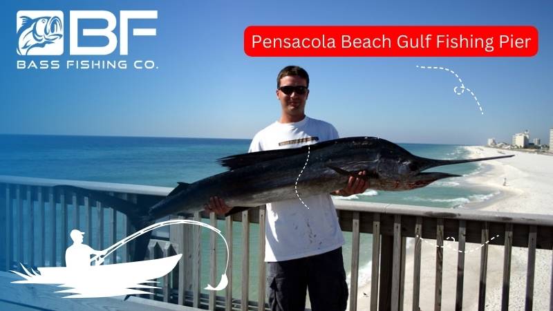 Pensacola Beach Gulf Fishing Pier A man with a big fish